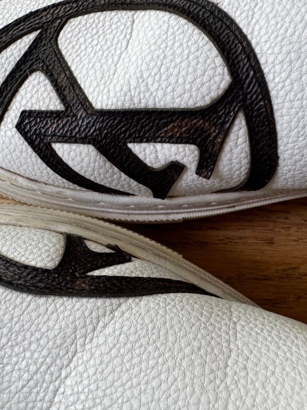 Louis Vuitton Frontrow Slip-On Sneakers White LV Monogram Size 41 - Picture 2 of 8